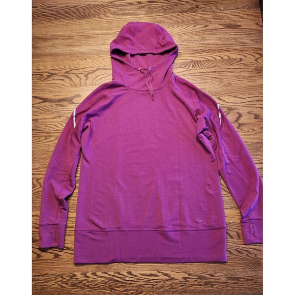 Nike Tops - Nike Dri-Fit Hoodie Womens XL Magenta Pink Wool Blend Running‎ Sweatshirt